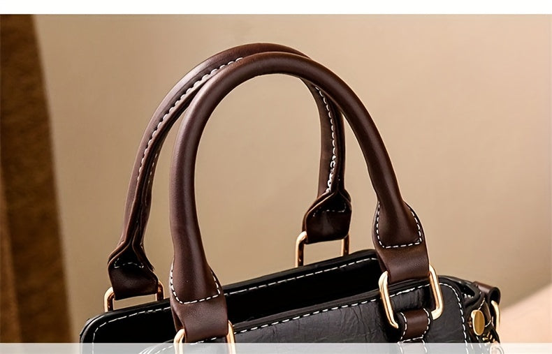 Chic Shoulder Bag & Retro Briefcase
