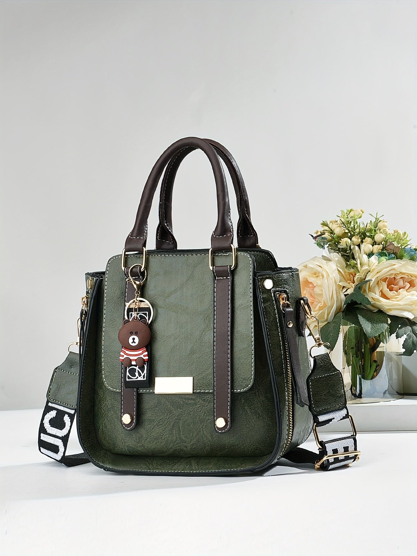 Chic Shoulder Bag & Retro Briefcase