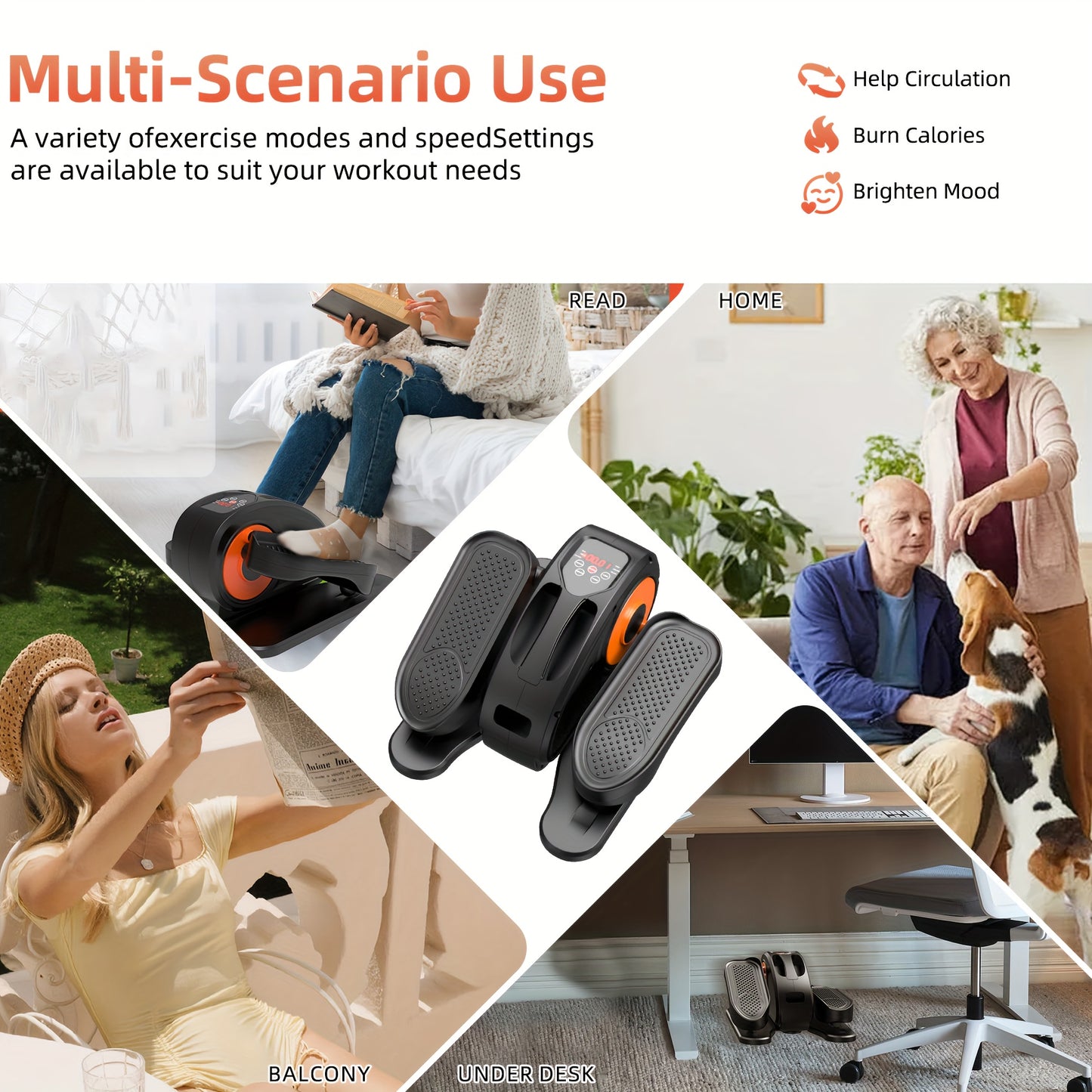 12-Speed Electric Elliptical Leg Exerciser