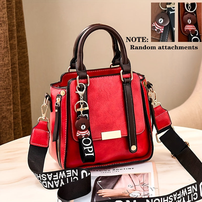 Chic Shoulder Bag & Retro Briefcase