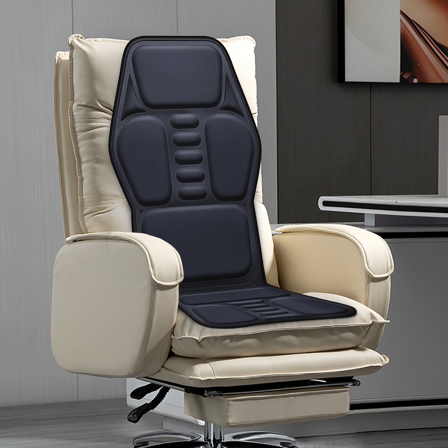 9-Mode Heated Massage Seat Cushion with Adjustable Lumbar Support