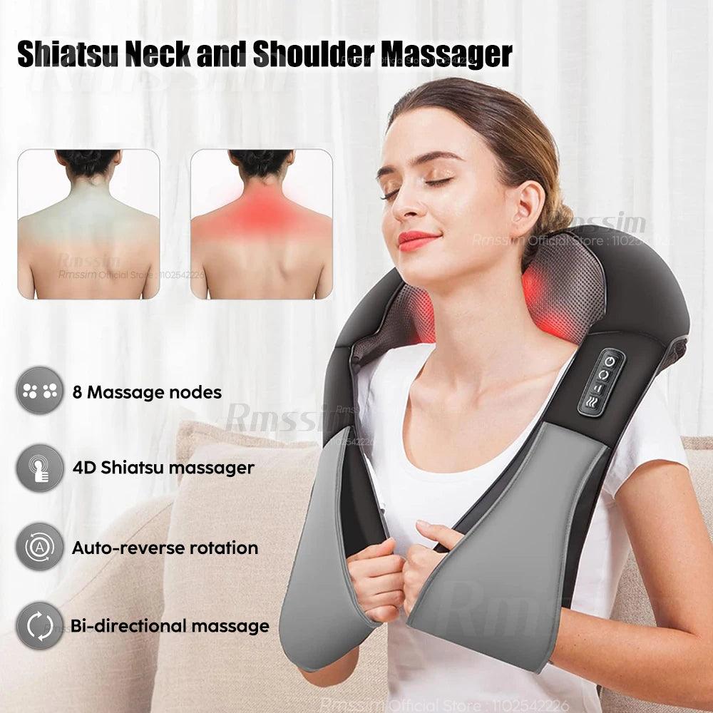 Heated Shiatsu Neck and Shoulder Massager - maidamoon