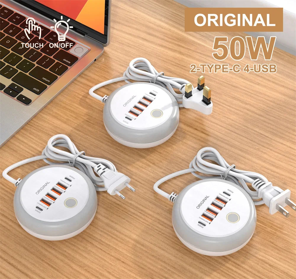 50W Multi-Port USB-C Power Strip