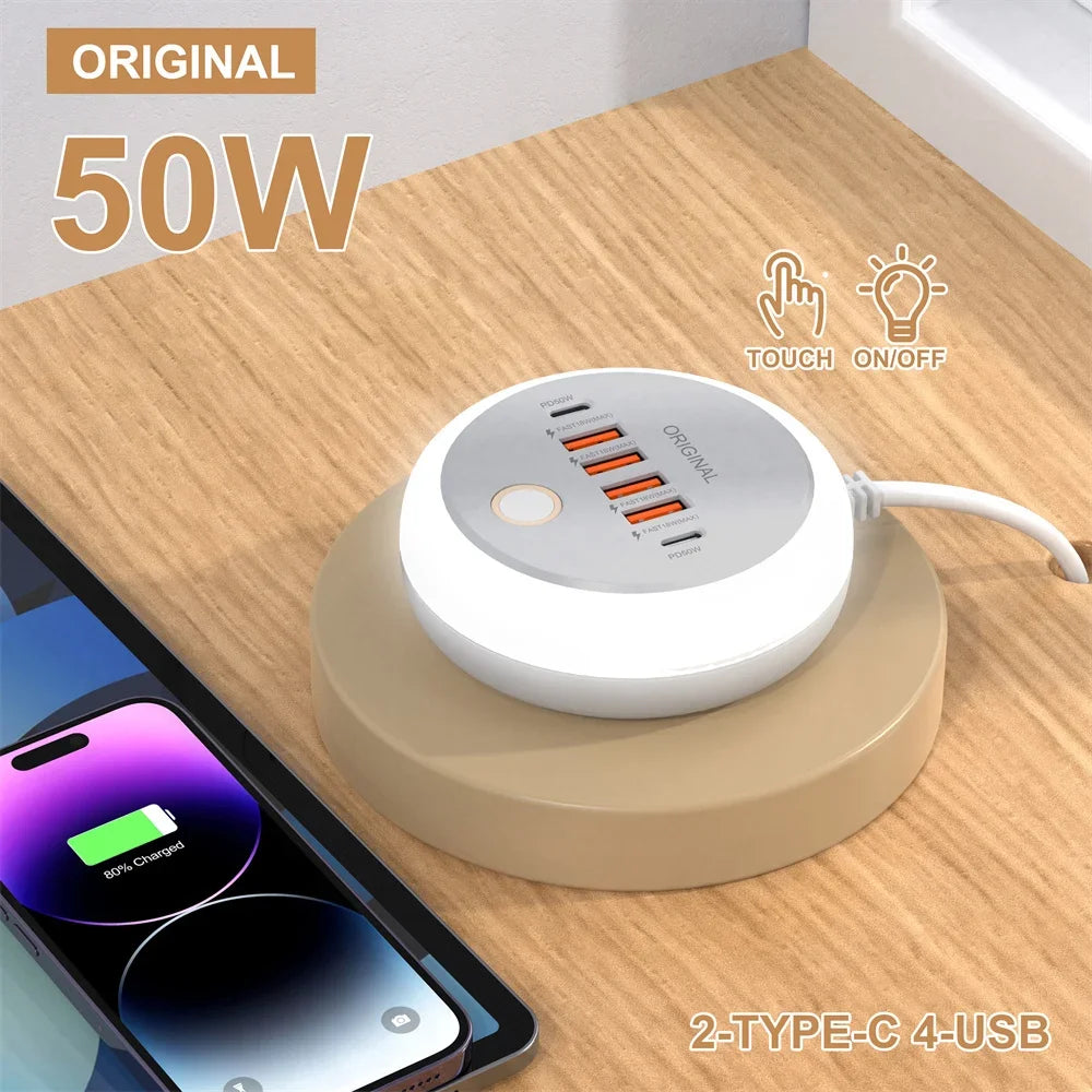 50W Multi-Port USB-C Power Strip