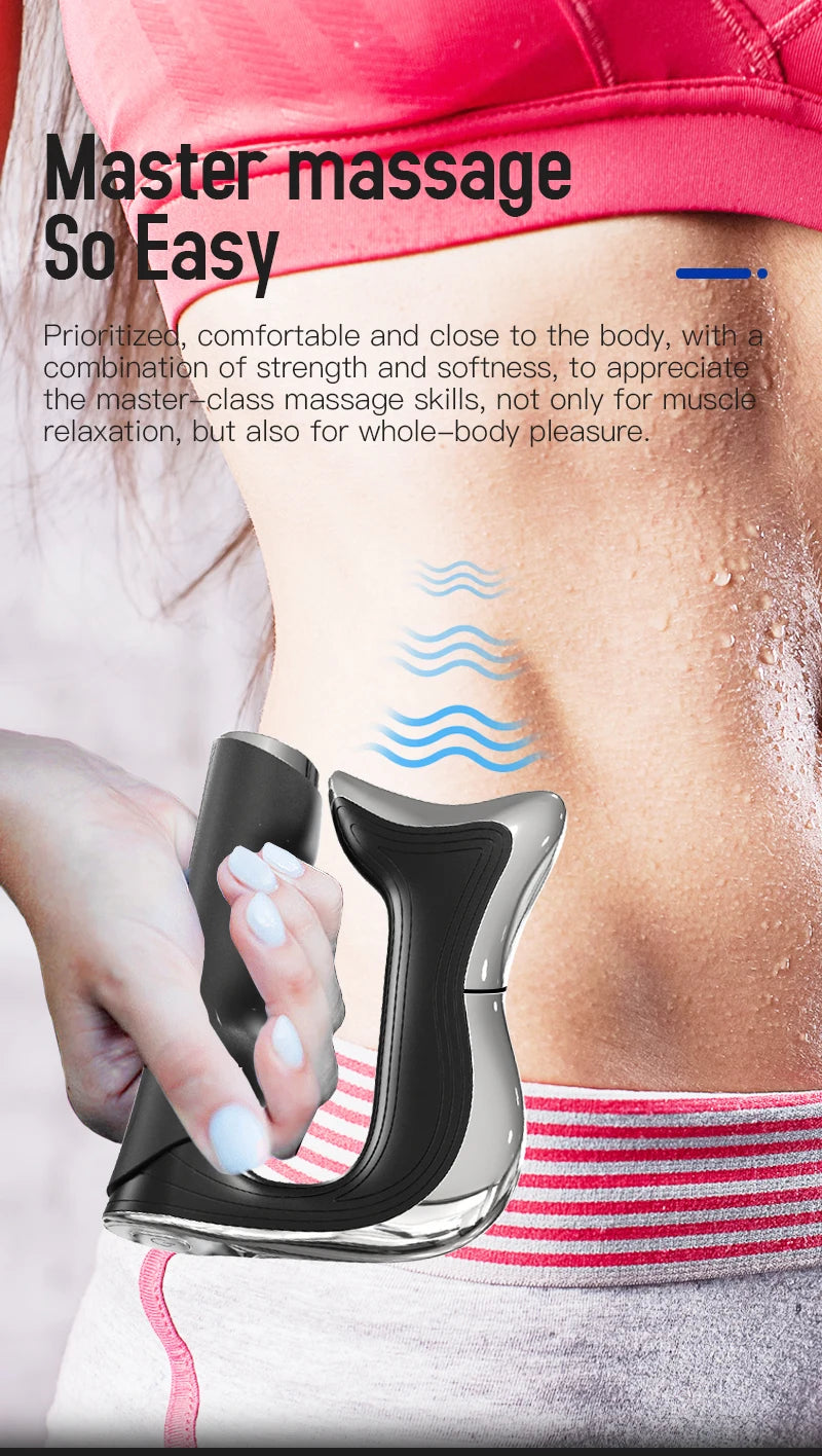 Electric Fascia Massager Body Scraping Microcurrent Vibration Muscle Relief Relaxation Body Lifting Guasha Massage Knife