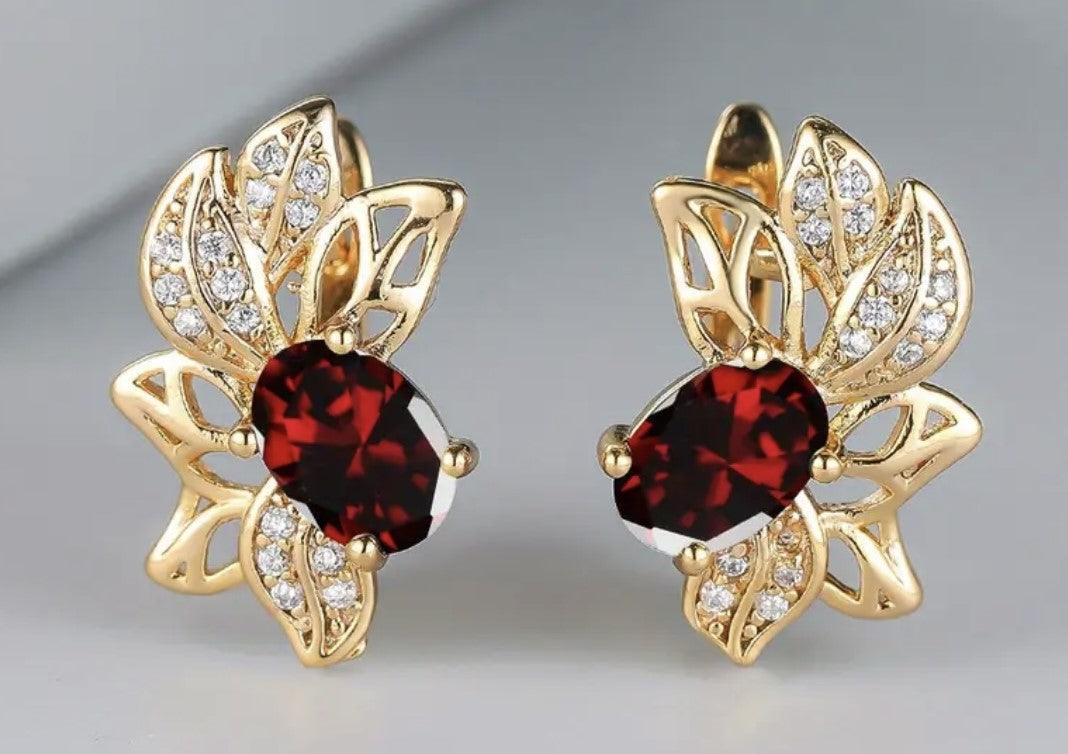 Bridal Jewelry Dangle Hollow Leaf Earrings - maidamoon