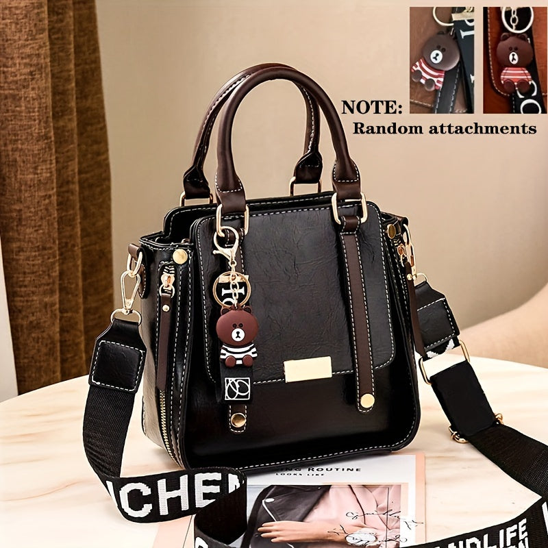 Chic Shoulder Bag & Retro Briefcase