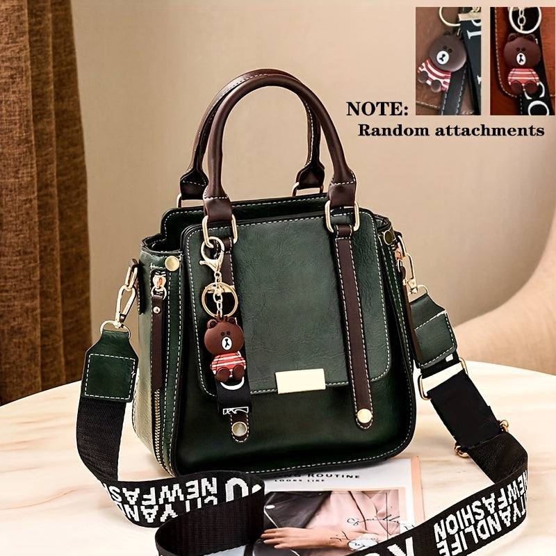 Chic Shoulder Bag & Retro Briefcase