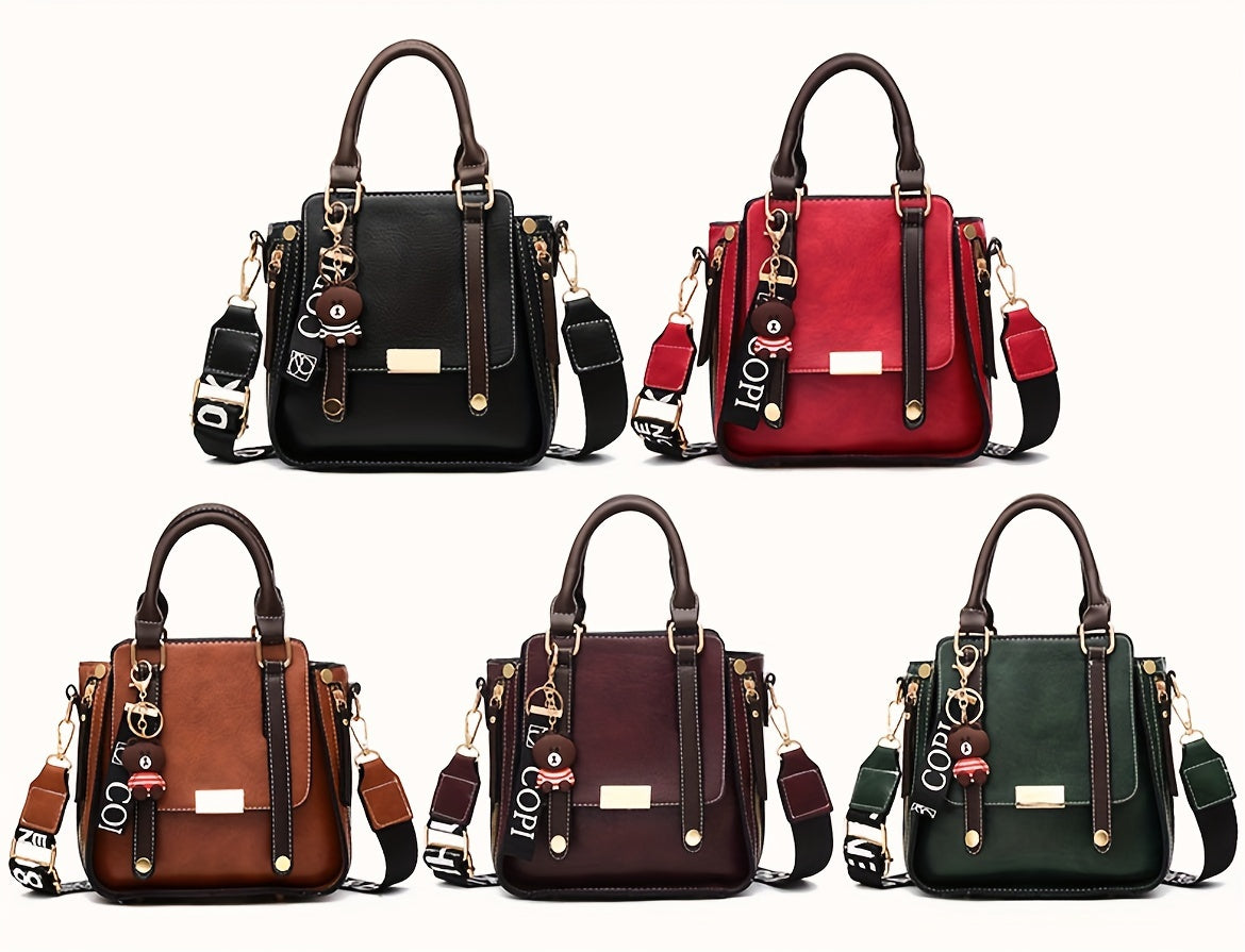 Chic Shoulder Bag & Retro Briefcase