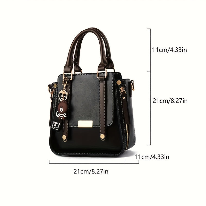 Chic Shoulder Bag & Retro Briefcase