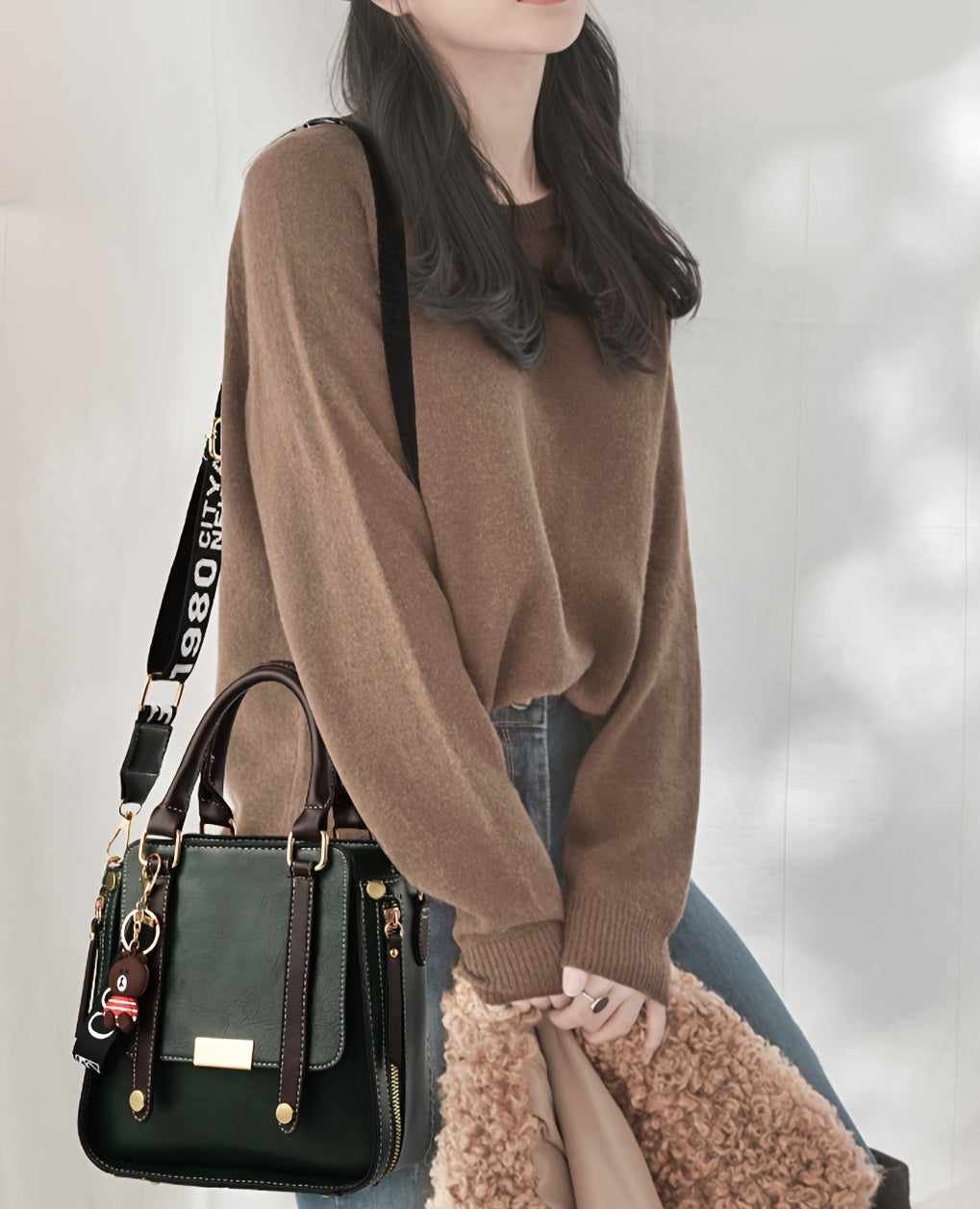 Chic Shoulder Bag & Retro Briefcase