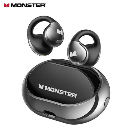 Monster Rotating Bluetooth Earphones Ear Clip AC600 Rotating Wireless Sports Headphones Mic Waterproof Touch Control Earbuds - maidamoon