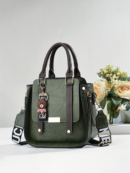 Chic Shoulder Bag & Retro Briefcase