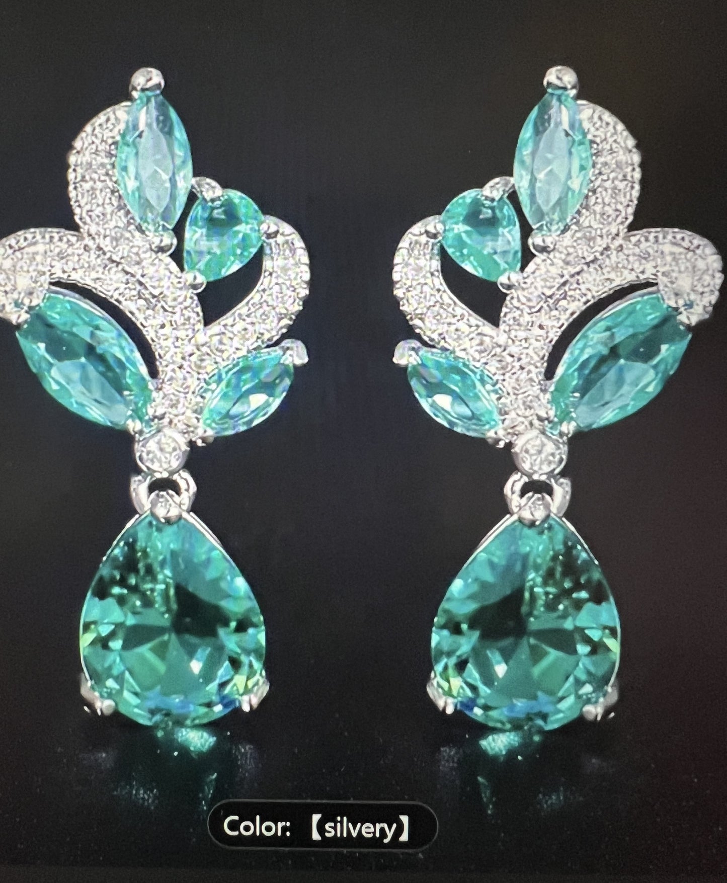 Shiny Emerald Earrings