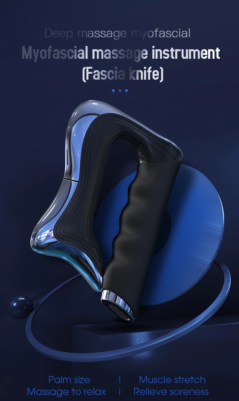 Electric Fascia Massager Body Scraping Microcurrent Vibration Muscle Relief Relaxation Body Lifting Guasha Massage Knife