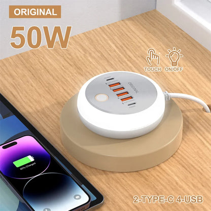 50W Multi-Port USB-C Power Strip