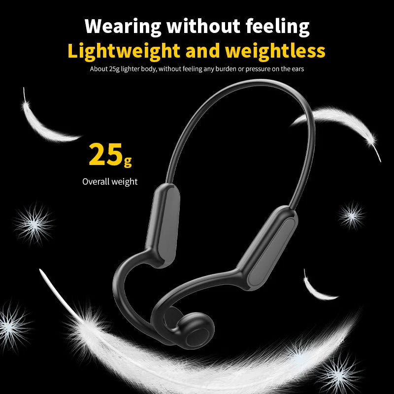 Bone Conduction Earphones Bluetooth 5.3 Sports Wireless Headphones Ear Hook Waterproof Headset for Running Driving