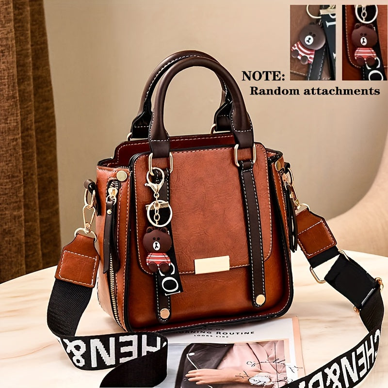 Chic Shoulder Bag & Retro Briefcase